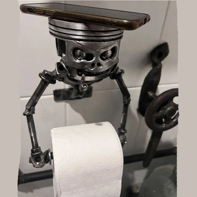 Esqueleto criativo suporte de tecido decoração do banheiro suporte de toalha de papel decoração do banheiro suporte de toalha de papel de aço inoxidável