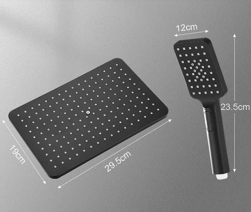 Preto dourado cabeça de chuveiro chuvas torneira do chuveiro cabeça grande fluxo chuvas abs handhower torneira acessório