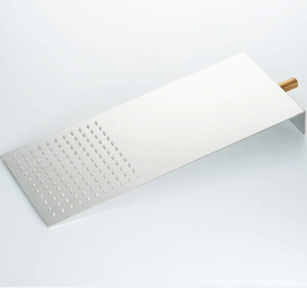 Becola bico de chuveiro de banheiro cromado e preto, pressão na parede, cabeça de chuveiro oculta, ultrafino, aço inoxidável