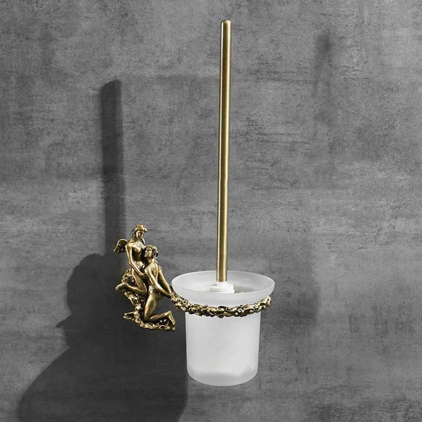 Conjunto de acessórios de hardware de chuveiro de banheiro romântico de montagem na parede, anel de toalha e gancho de robe, suporte de papel higiênico barra de toalha MB-0810B