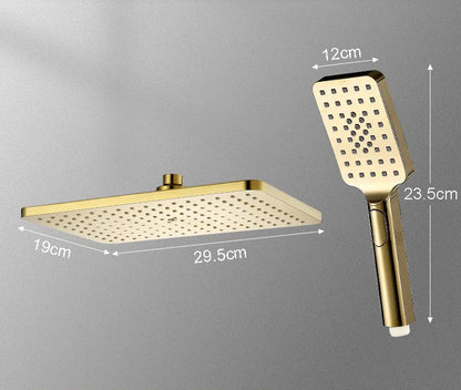 Preto dourado cabeça de chuveiro chuvas torneira do chuveiro cabeça grande fluxo chuvas abs handhower torneira acessório