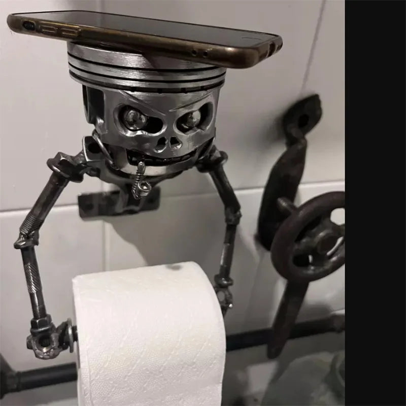 Esqueleto criativo suporte de tecido decoração do banheiro suporte de toalha de papel decoração do banheiro suporte de toalha de papel de aço inoxidável