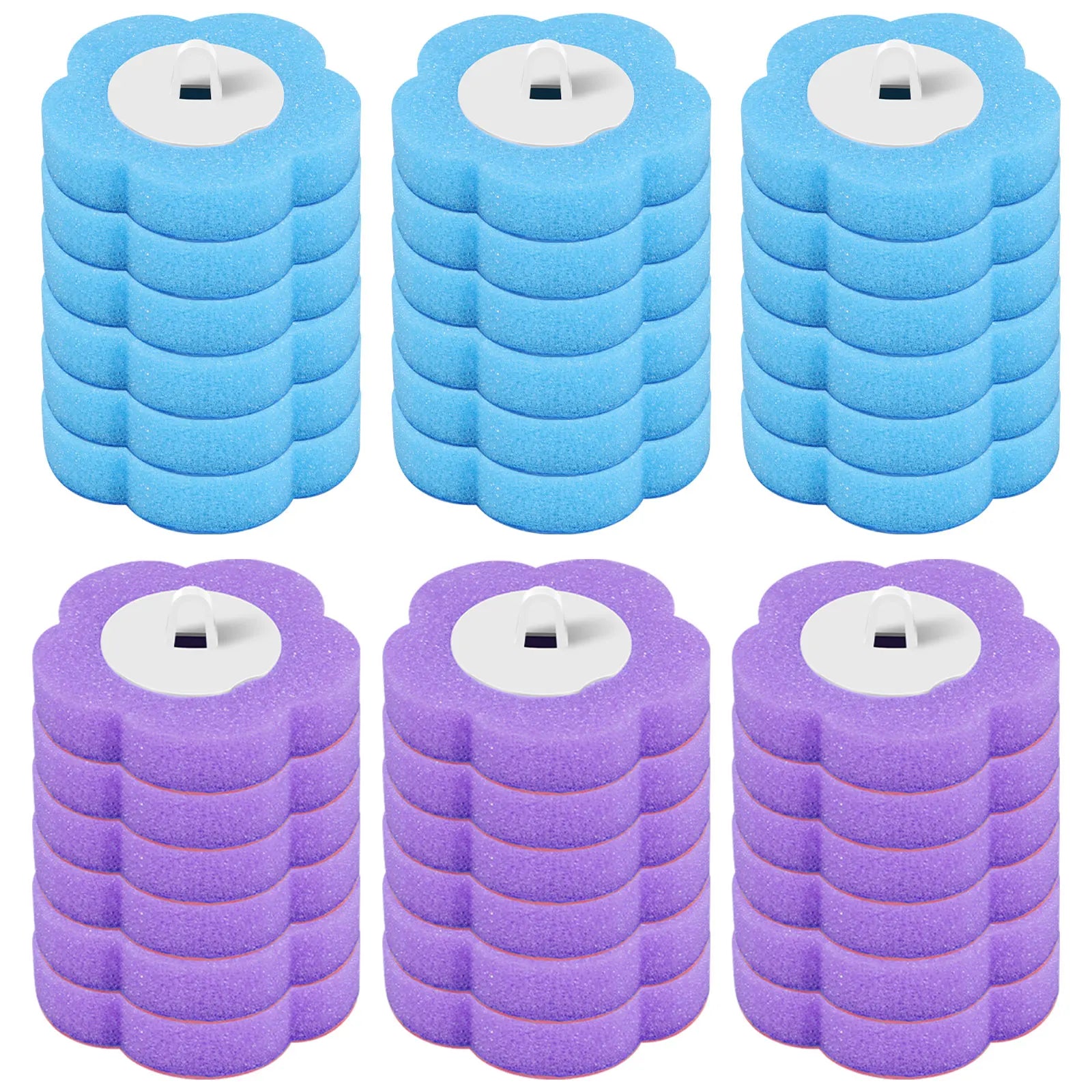 18/36 pçs escova de vaso sanitário descartável substituição cabeça kit limpeza vaso sanitário escova alça longa wc acessórios ferramenta