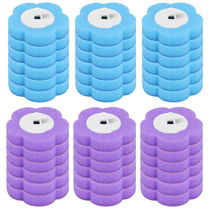 18/36 pçs escova de vaso sanitário descartável substituição cabeça kit limpeza vaso sanitário escova alça longa wc acessórios ferramenta