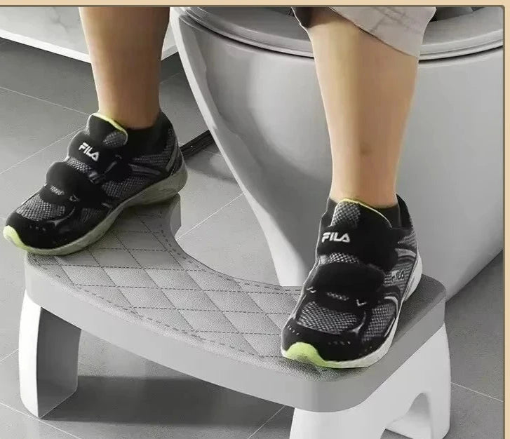 Tamborete de toalete antiderrapante de plástico adulto, apoio para os pés de escritório, idosos, crianças e mulheres grávidas no banheiro fezes de toalete agachadas