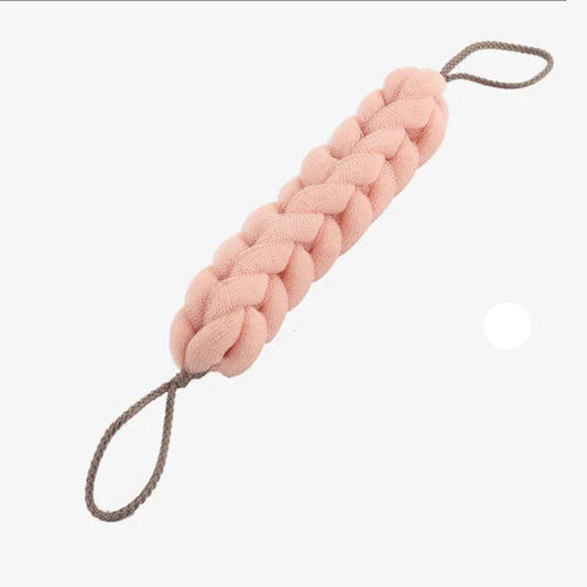 1 pçs alça traseira macia purificador de banho bolhas ricas escova corporal barras de chuveiro malha puff esfoliante massagem banho bola flor banheiro