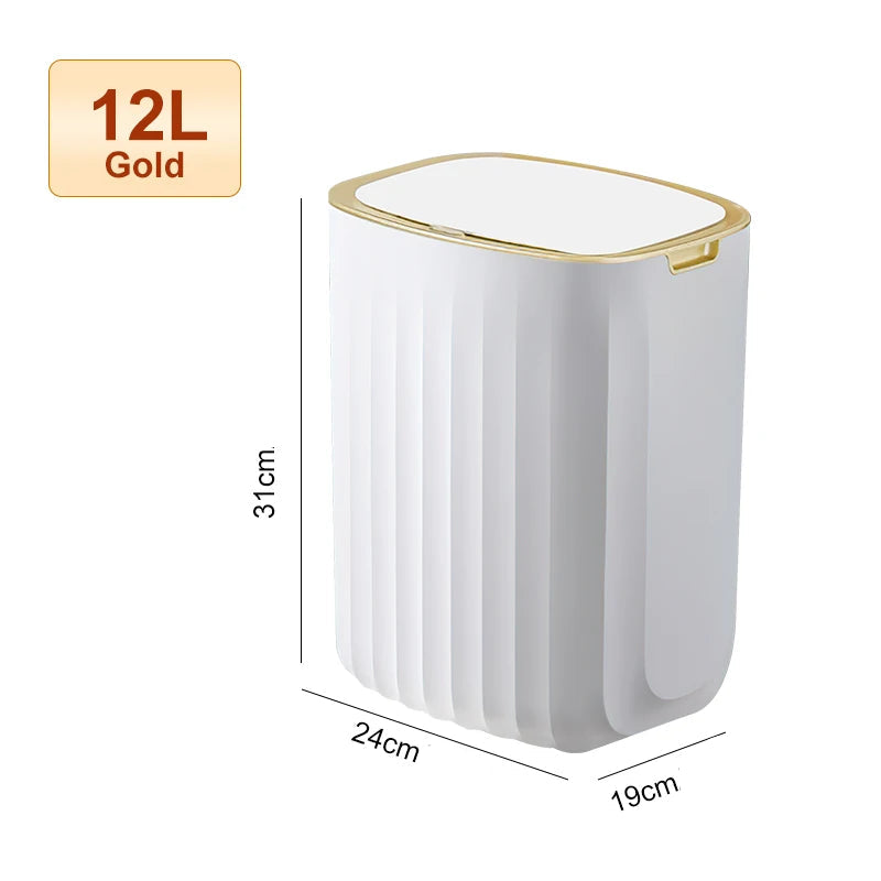 Casa inteligente sensor automático lata de lixo para cozinha banheiro wc lata de lixo inteligente sala estar lixo cesta à prova dwaterproof água