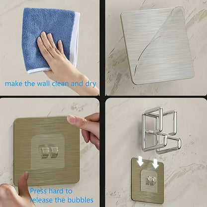 1/2/4/6 pçs de aço inoxidável lavatório gancho multifuncional punch-livre cozinha banheiro rack de armazenamento toalha pendurado titular