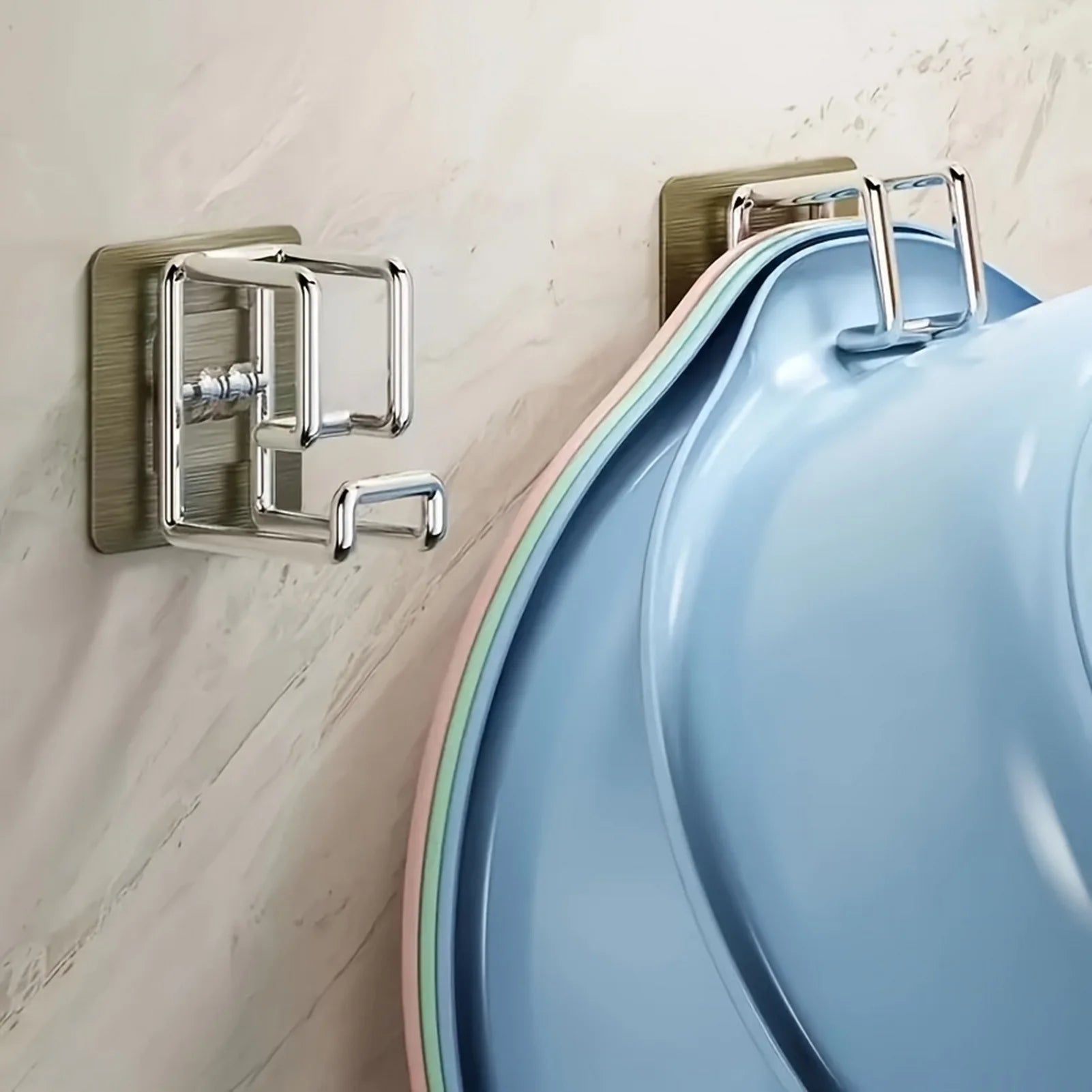 1/2/4/6 pçs de aço inoxidável lavatório gancho multifuncional punch-livre cozinha banheiro rack de armazenamento toalha pendurado titular