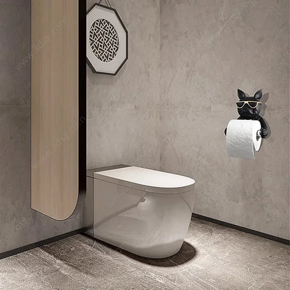 Suporte de papel criativo fixado na parede suporte de tecido banheiro cozinha rolo tubo dos desenhos animados cão sala estar decoração do banheiro