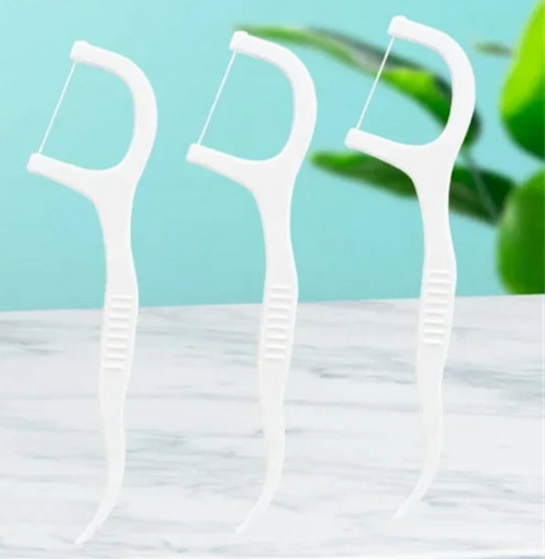 1/2/5/10 caixa portátil descartável fio dental palito de plástico de alta tensão fio dental vara caixa de fio dental ﻿ Cuidados bucais