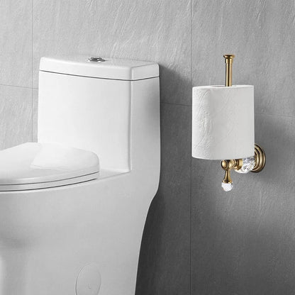 Suporte de rolo de papel dourado cristal, suporte de papel higiênico cromado, suporte de papel de tecido de banheiro de cristal prata cabide de rolo de parede