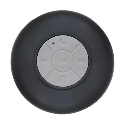 Alto-falante Bluetooth à prova d'água com luzes LED coloridas, ventosa forte e suporte para telefone, mini alto-falante portátil para exterior/espelho