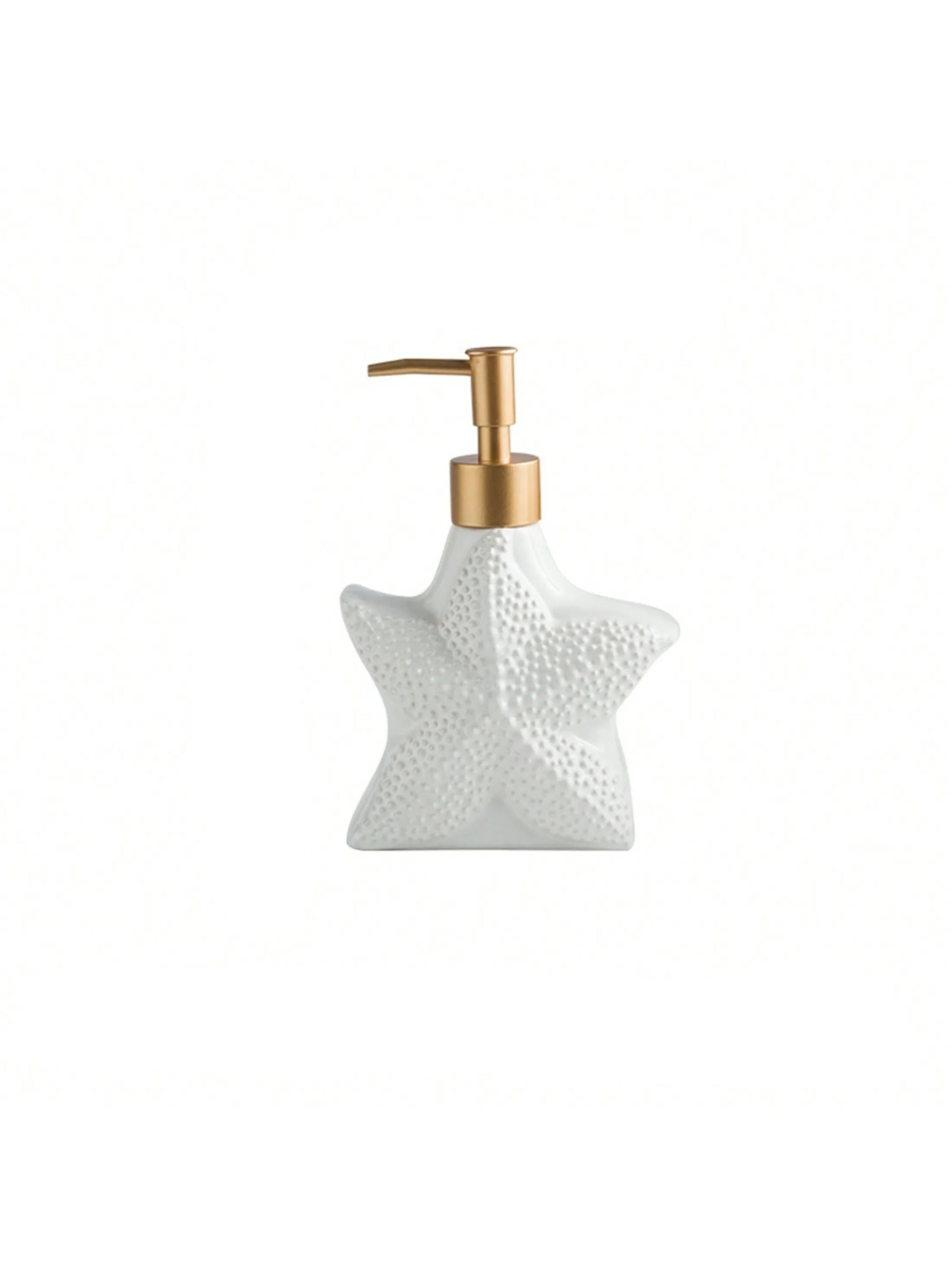 Dispensador de sabão de cerâmica estrela do mar & concha elegante conjunto de dispensador de sabão de loção cerâmica costeira-chique acessório de banheiro