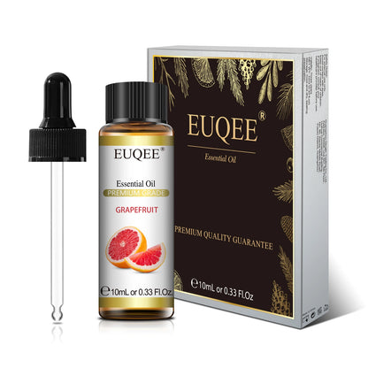 Euqee 10ml óleo essencial de planta natural com conta-gotas para difusor umidificador lavanda jasmim eucalipto baunilha óleos essenciais