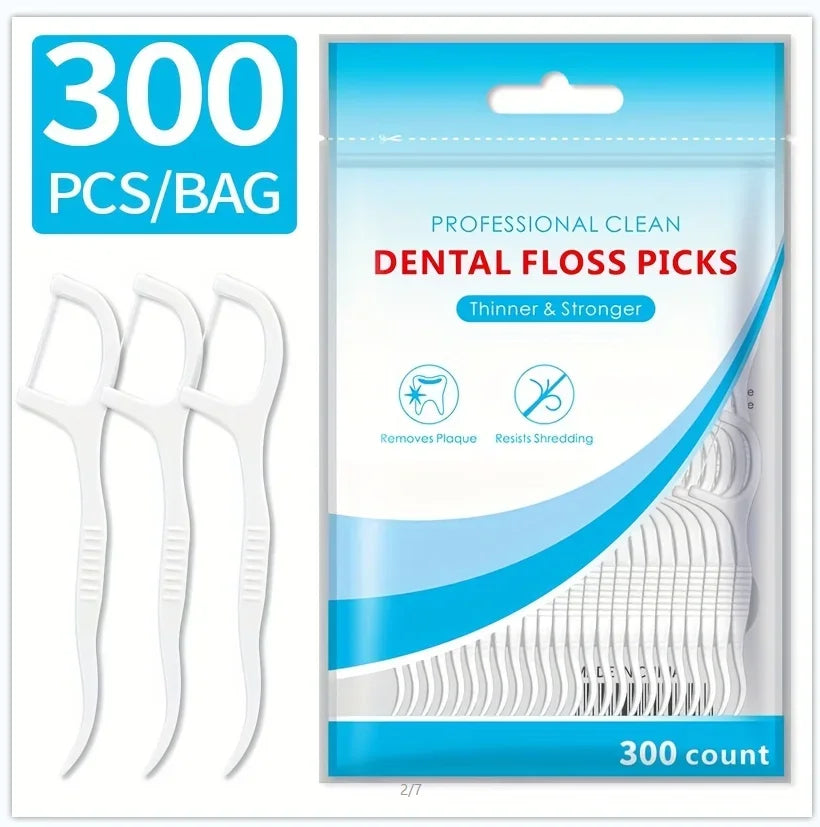 30/50/100/300/600PCS fio dental liso descartável ultrafino, palito de dente doméstico