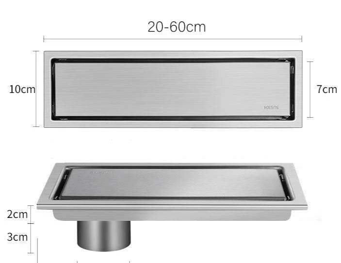 304 de aço inoxidável invisível dreno de chão ouro escondido dreno de chão estendido anti-odor dreno de chuveiro acessórios do banheiro escorredor