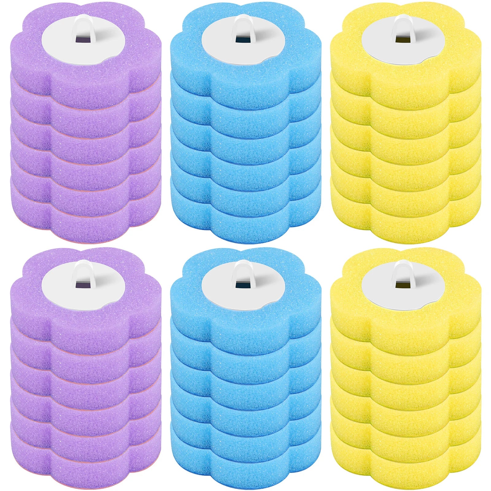 18/36 pçs escova de vaso sanitário descartável substituição cabeça kit limpeza vaso sanitário escova alça longa wc acessórios ferramenta