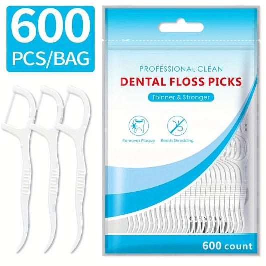 30/50/100/300/600PCS fio dental liso descartável ultrafino, palito de dente doméstico