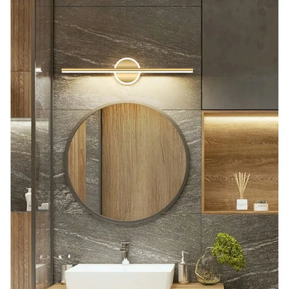 Moderna lâmpada de parede led espelho luz frontal 40/60cm simples ouro preto luminária interior quarto sala estar cozinha banheiro