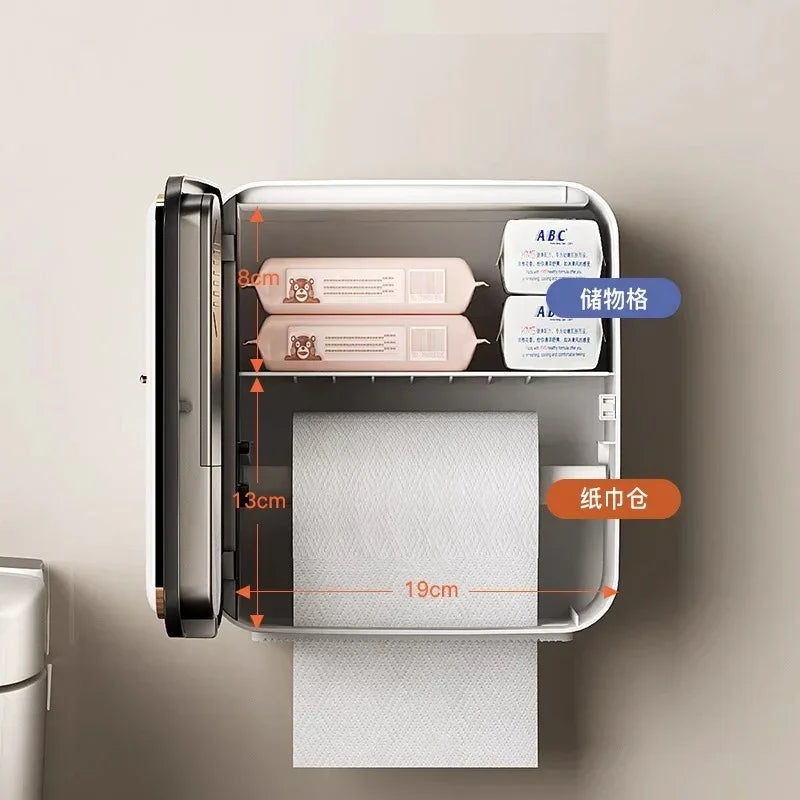 Suporte de papel higiênico inteligente aromaterapia caixa de tecido higiênico rack de armazenamento de papel higiênico roll up caixas de papel acessórios do banheiro