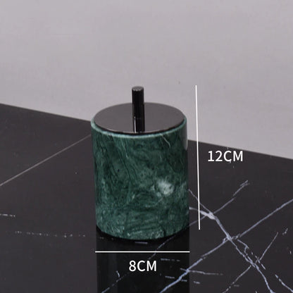 Kit de lavagem de banheiro verde mármore, mercadorias domésticas, produtos de banheiro, garrafa de shampoo, garrafa de sabão, pote de cotonete de algodão, bandeja