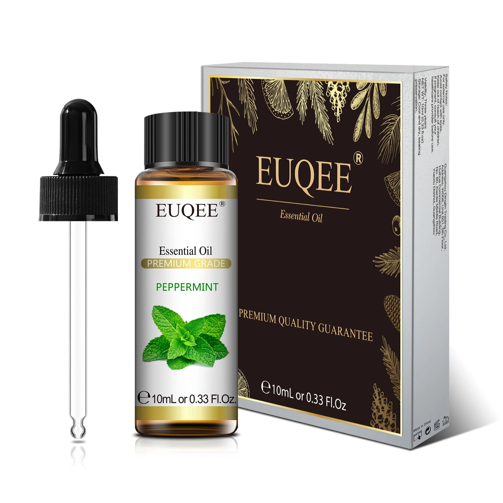 Euqee 10ml óleo essencial de planta natural com conta-gotas para difusor umidificador lavanda jasmim eucalipto baunilha óleos essenciais