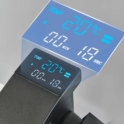 Torneira para pia de banheiro com display digital inteligente, temperatura de água quente e fria, led, cascata, misturador de deck de banheiro
