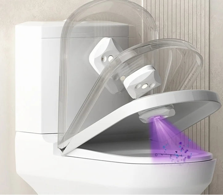 Limpador de banheiro inteligente doméstico portátil, esterilização de parede com carregamento usb, luz led para banheiro doméstico, viagens