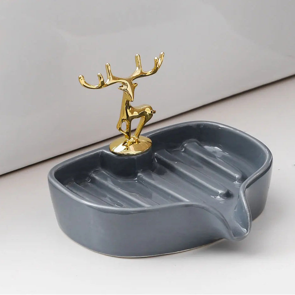 Caixa de sabão cerâmica saboneteira para suprimentos do banheiro dreno água pratos titular produtos mercadorias domésticas jardim