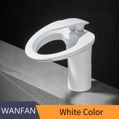 Single Handle Cachoeira Torneira Do Banheiro, Torneiras De Bacia Preta, Torneira Misturadora De Banho, Pia De Latão, Guindaste De Água, Prata, 855964