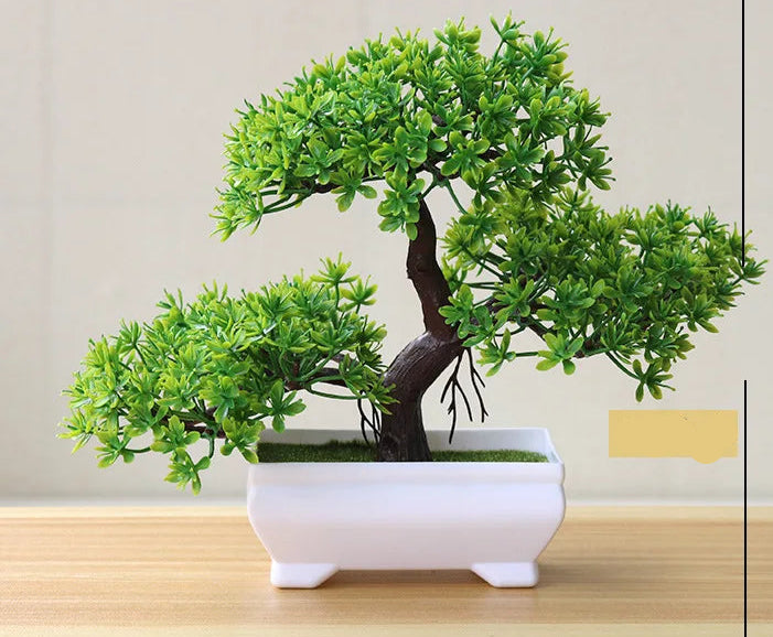 1pc plantas artificiais bonsai pequena árvore simulação plantas flores falsas mesa vaso ornamentos decoração para casa hotel jardim decoração