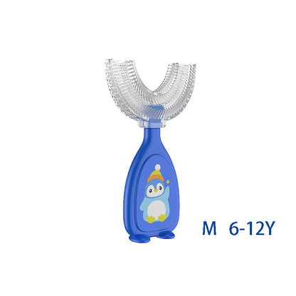 escova de dente infantil escova de dente 360 graus infantil Crianças de 360 graus infantil em forma de u escova de dentes de saúde do bebê mordedores de silicone macio escova de bebê crianças higiene oral limpeza