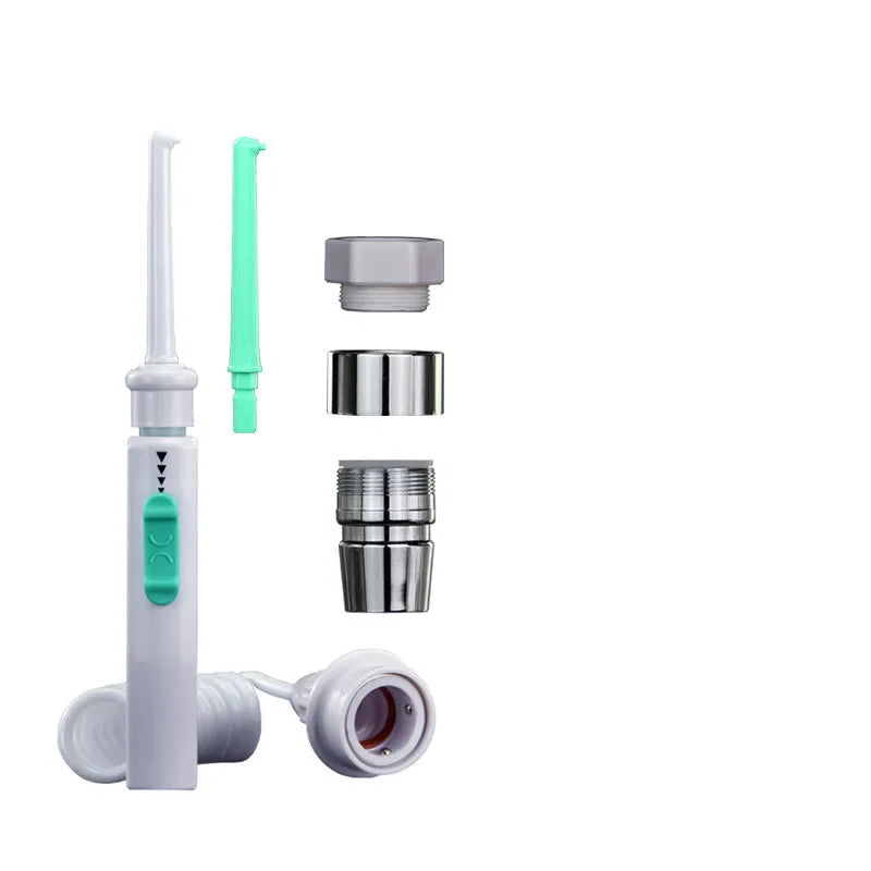 Nova torneira irrigador oral portátil limpador de dentes dental água flosser pressão ajustável jato água fio dental sem necessidade carga