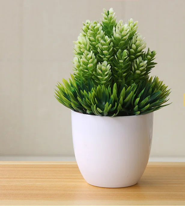 1pc plantas artificiais bonsai pequena árvore simulação plantas flores falsas mesa vaso ornamentos decoração para casa hotel jardim decoração