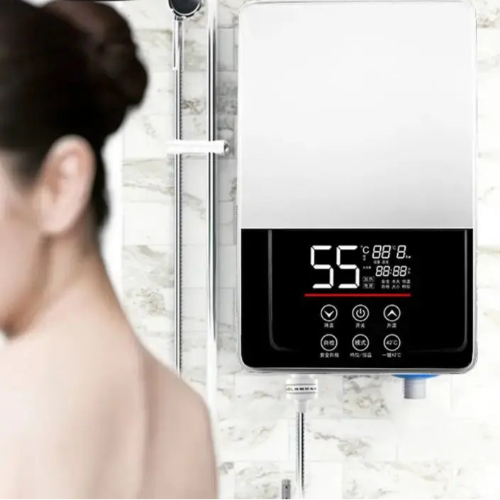 DMWD-Aquecedor de Água Termostático Elétrico, Controle Remoto, Aquecimento Instantâneo, Impermeável, Sem Tanque, Chuveiro, 7000W