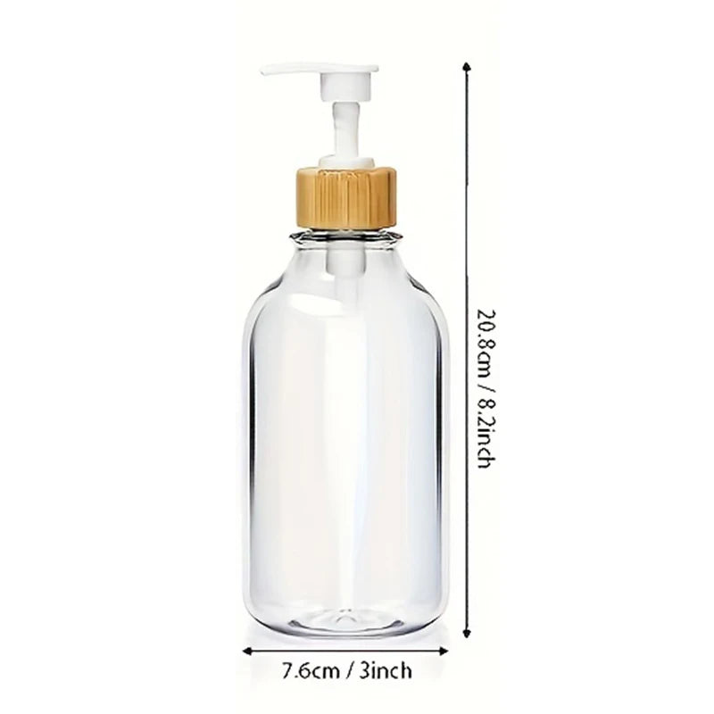 Conjunto de 4 acessórios de banheiro de bambu, dispensador de sabonete, suporte de escova de dentes, 2 potes de suporte de cotonete, decoração de banheiro do país boêmio