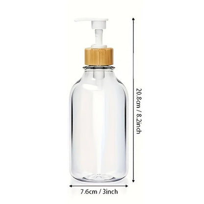 Conjunto de 4 acessórios de banheiro de bambu, dispensador de sabonete, suporte de escova de dentes, 2 potes de suporte de cotonete, decoração de banheiro do país boêmio