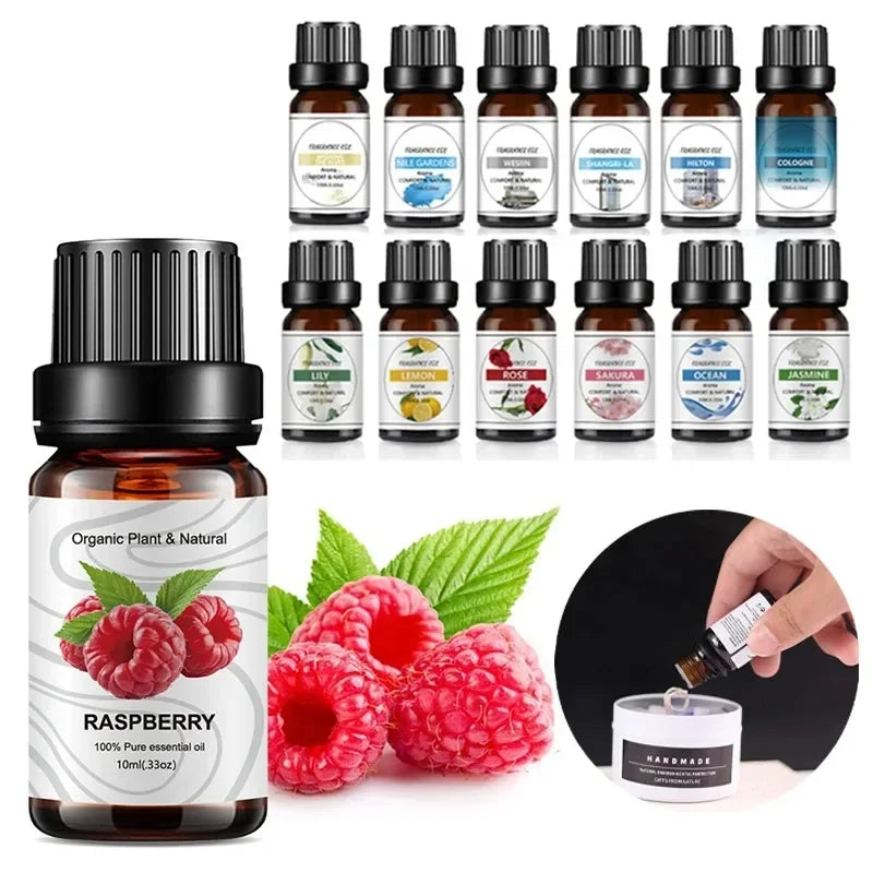 Óleo essencial de 10ml, sabor de frutas, planta natural, difusor, óleo essencial, manga, abacaxi, óleo aromatizante para velas de sabão diy
