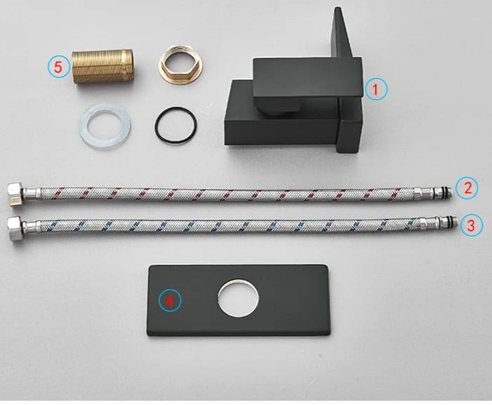 Torneira para pia de banheiro com display digital inteligente, temperatura de água quente e fria, led, cascata, misturador de deck de banheiro