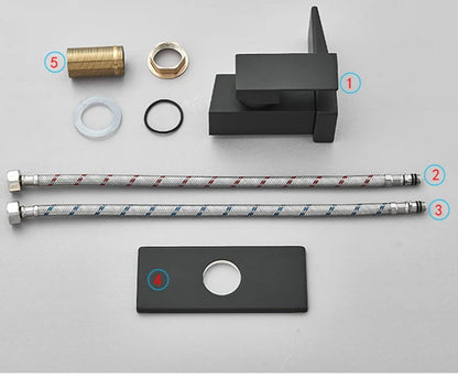 Torneira para pia de banheiro com display digital inteligente, temperatura de água quente e fria, led, cascata, misturador de deck de banheiro