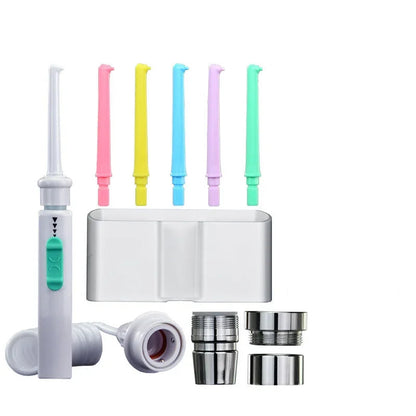 Nova torneira irrigador oral portátil limpador de dentes dental água flosser pressão ajustável jato água fio dental sem necessidade carga