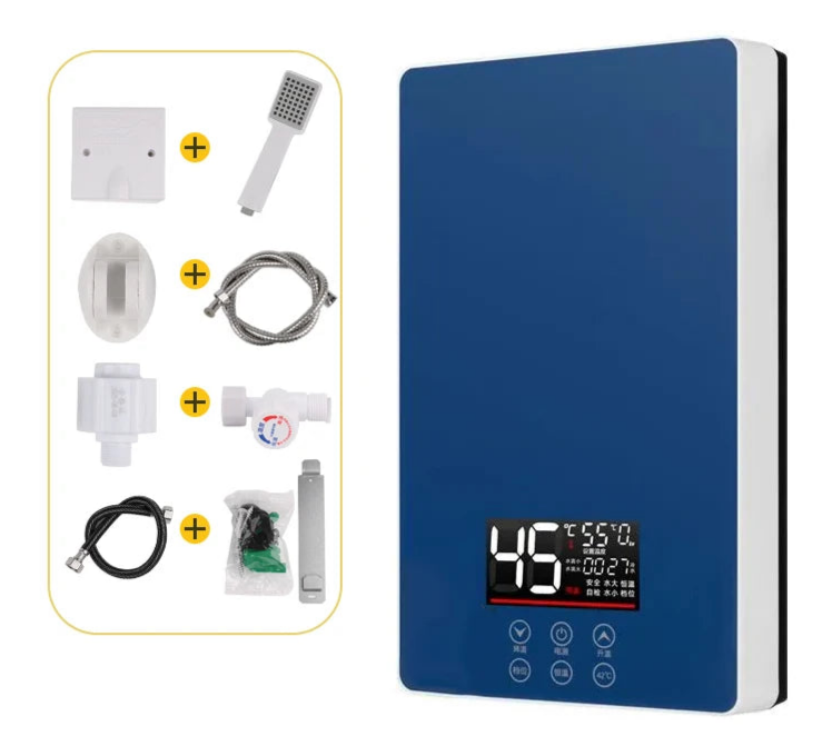 DMWD-Aquecedor de Água Termostático Elétrico, Controle Remoto, Aquecimento Instantâneo, Impermeável, Sem Tanque, Chuveiro, 7000W