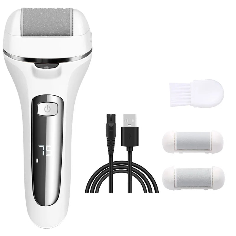 Lixa elétrica para pés, lixa para calcanhares, ferramentas de pedicure, ferramenta profissional para cuidados com os pés, removedor de calos de pele dura morta