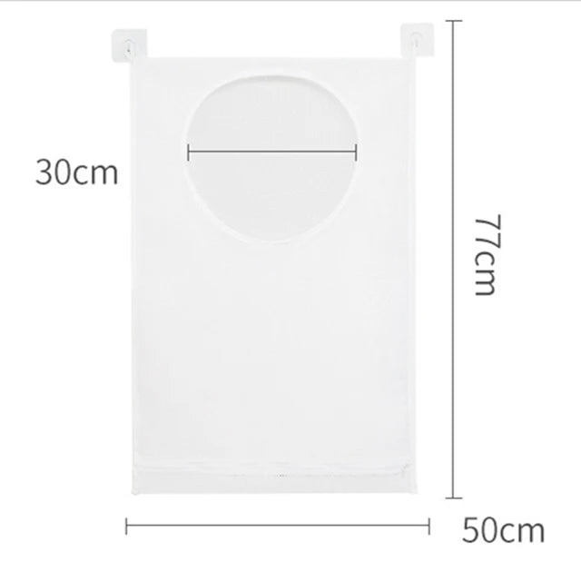 Saco de armazenamento de roupas sujas cesta quadro balde malha dobrável lavanderia banheiro parede pendurado organizador de roupas domésticas com gancho