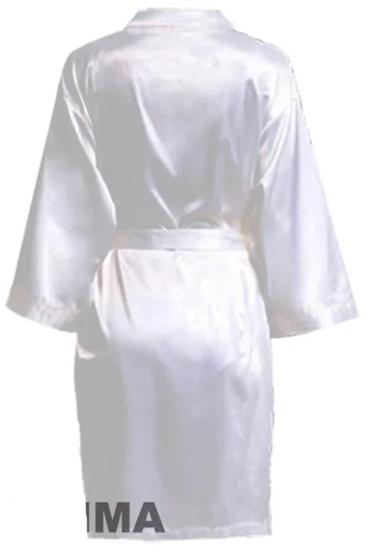 Robe de noiva para festa de casamento, com letras pretas, kimono, cetim, pijama, dama de honra, roupão sp2000