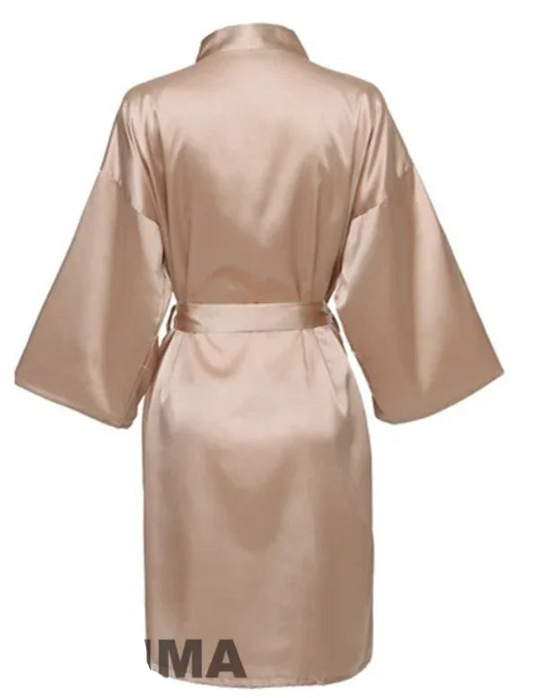 Robe de noiva para festa de casamento, com letras pretas, kimono, cetim, pijama, dama de honra, roupão sp2000