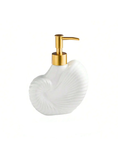 Dispensador de sabão de cerâmica estrela do mar & concha elegante conjunto de dispensador de sabão de loção cerâmica costeira-chique acessório de banheiro