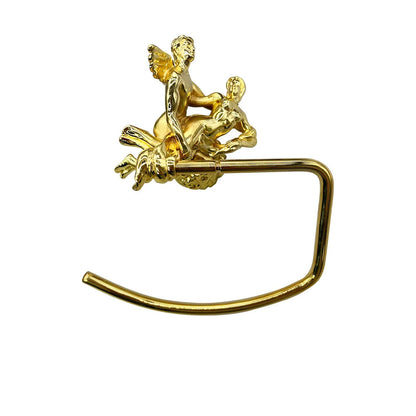 Conjunto de acessórios de hardware de chuveiro de banheiro romântico de montagem na parede, anel de toalha e gancho de robe, suporte de papel higiênico barra de toalha MB-0810B