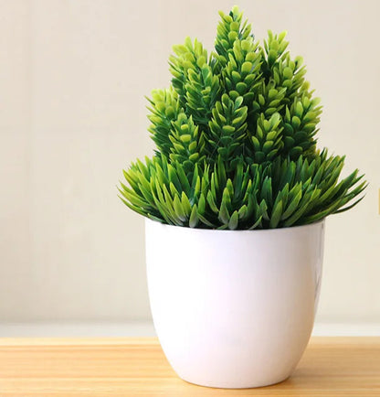 1pc plantas artificiais bonsai pequena árvore simulação plantas flores falsas mesa vaso ornamentos decoração para casa hotel jardim decoração